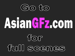 Cute Asian mistress getting slammed hard by a massive white cock in POV