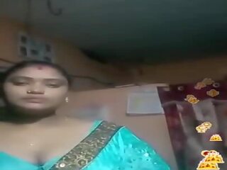 Tamil indiana gordinhos azul silky blouse viver, adulto clipe 02