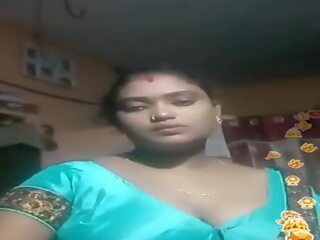 Tamil Indian BBW Blue Silky Blouse Live, adult clip 02