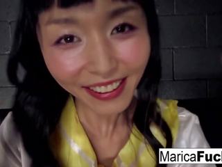 Japanese young woman Marica Fucks Her English Friend.