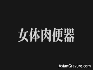 Pirteä aasialaiset diva sisään orjuus seksi elokuva saa